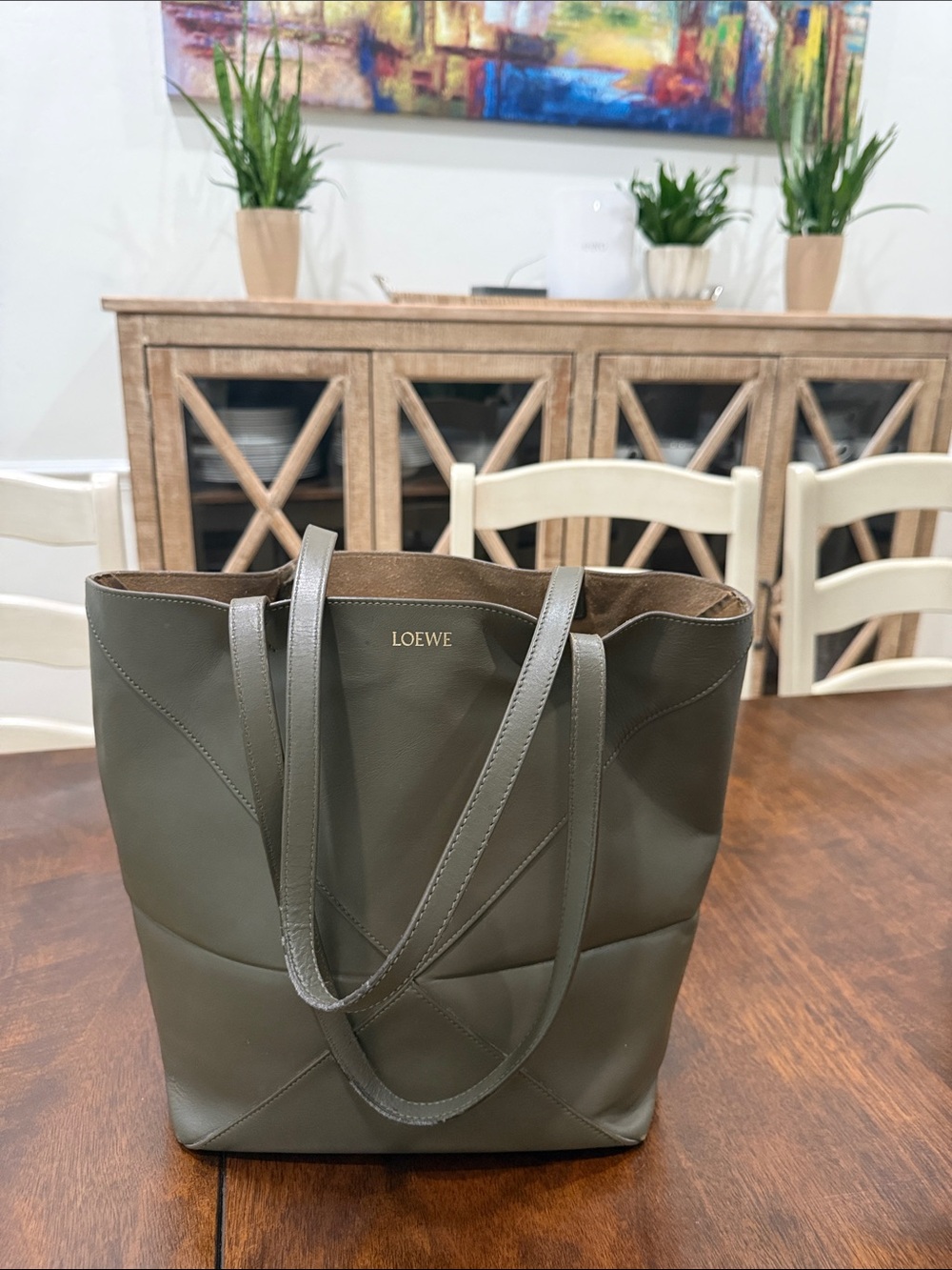 Loewe Medium Puzzle Fold Tote with organizer, receipt, dust bag, & gift bag - Picture 7 of 16